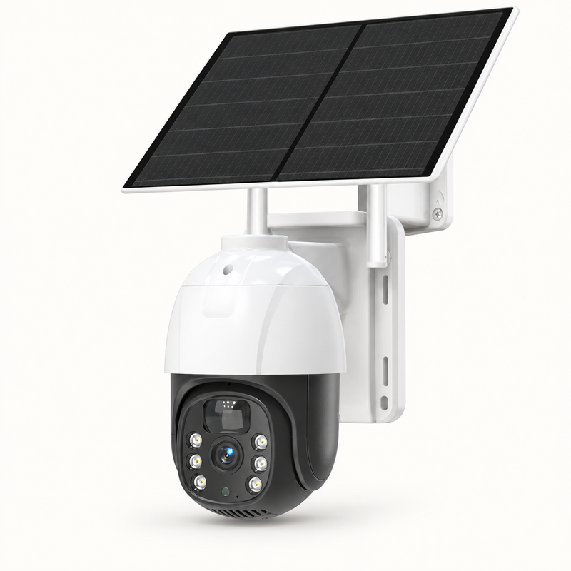 4G-overvåkningskamera med solcellepanel