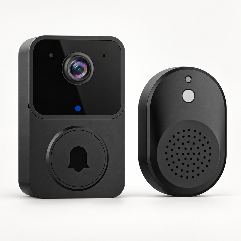 Smart Ringeklokke med Kamera T23 – 1080P, Nattsyn og Toveis Lyd